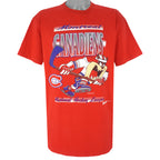 NHL - Red Montreal Canadiens x Taz T-Shirt 1993 X-Large Vintage Retro Hockey