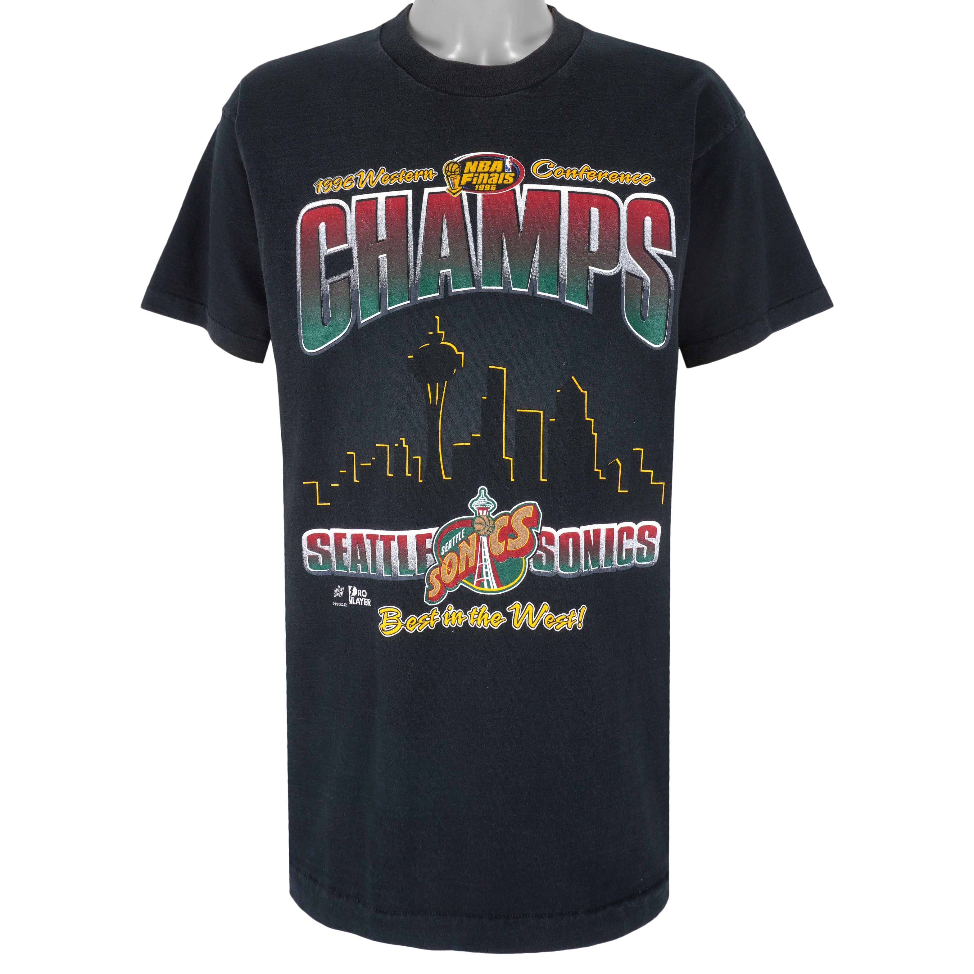NBA - Seattle SuperSonics Best In The West T-Shirt 1996 X-Large Vintage Retro Basketball