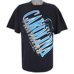 NFL (The Game) - Black Carolina Panthers T-Shirt 1993 X-Large Vintage Retro Football