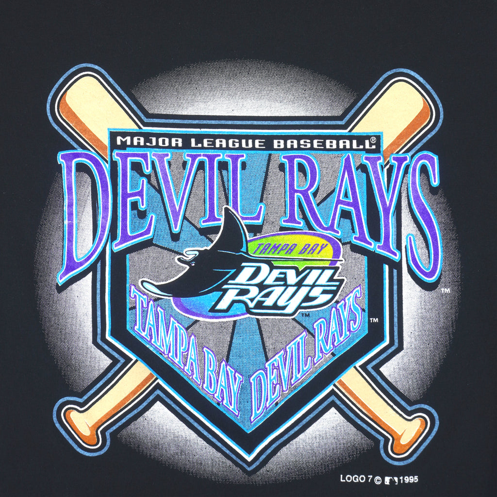 MLB (Competitor) - Tampa Bay Devil Rays T-Shirt 1995 X-Large Vintage Retro Baseball