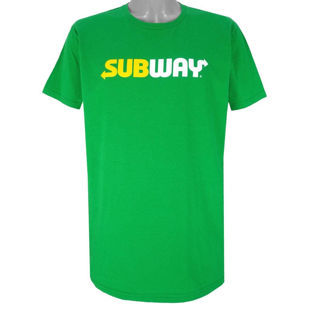 Vintage - Green Subway T-Shirt 1990s X-Large Vintage Retro