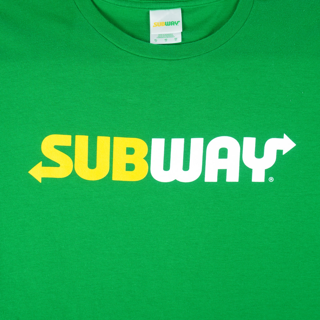 Vintage - Green Subway T-Shirt 1990s X-Large Vintage Retro