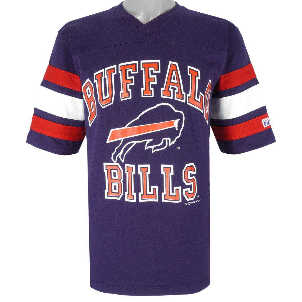 NFL (Logo 7) - Buffalo Bills Football Jersey 1992 Medium Vintage Retro Football