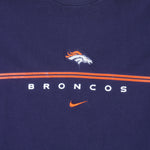 Nike - Denver Broncos Embroidered T-Shirt 1990s Medium Vintage Retro Football