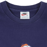 Nike - Denver Broncos Embroidered T-Shirt 1990s Medium Vintage Retro Football