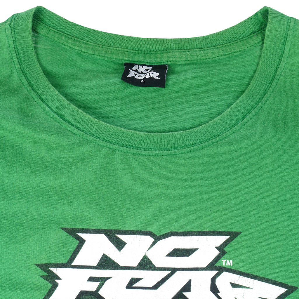 Vintage (No Fear) - Green Eyes T-Shirt 1990s X-Large Vinage Retro