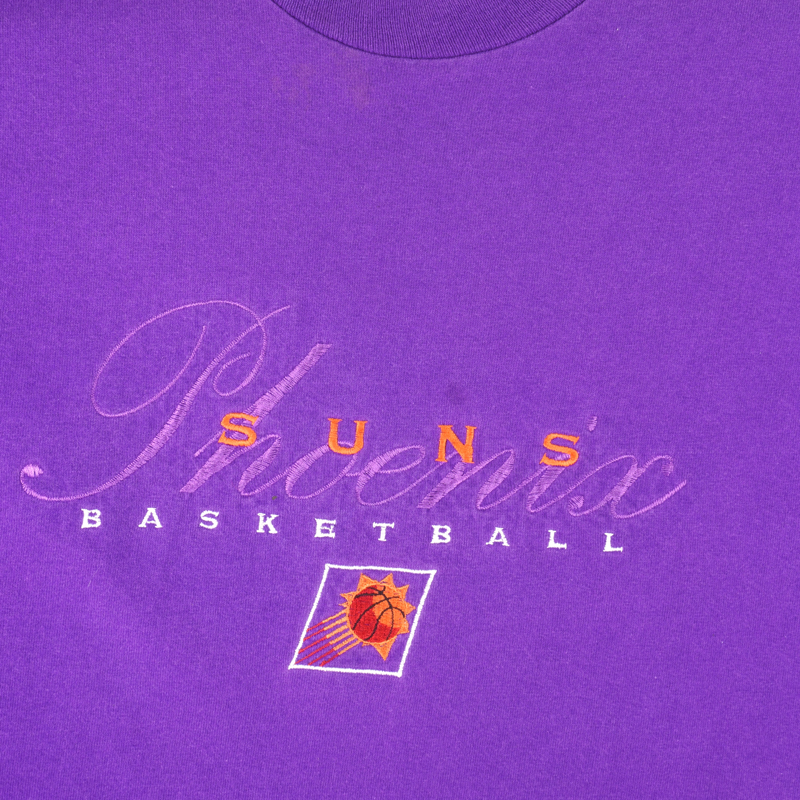 NBA (Fruit Of The Loom) - Phoenix Suns Embroidered T-Shirt 1990s X-Large Vintage Retro Basketball