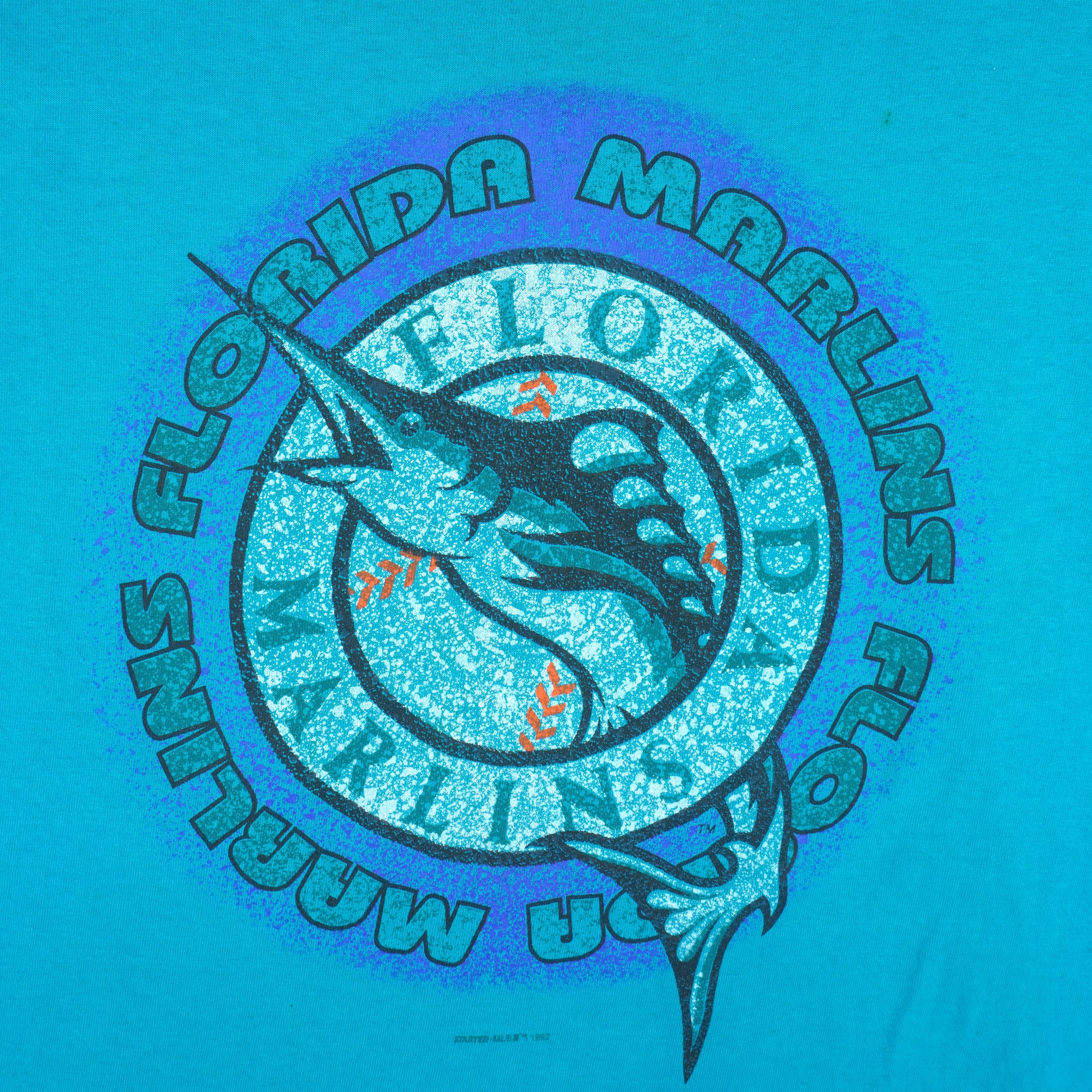 Vintage Starter - Florida Marlins Big Logo T-Shirt 1992 Large – Vintage  Club Clothing