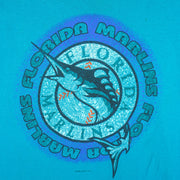 Starter - Florida Marlins Big Logo T-Shirt 1992 Large Vintage Retro Basball