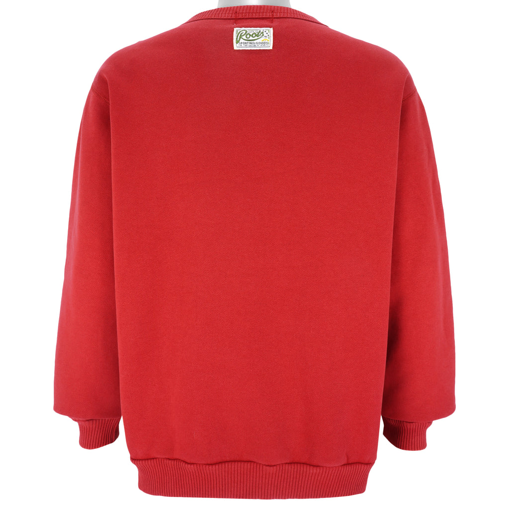 Vintage - Red Roots Canada Crew Neck Sweatshirt 1990s Large Vintage Retro