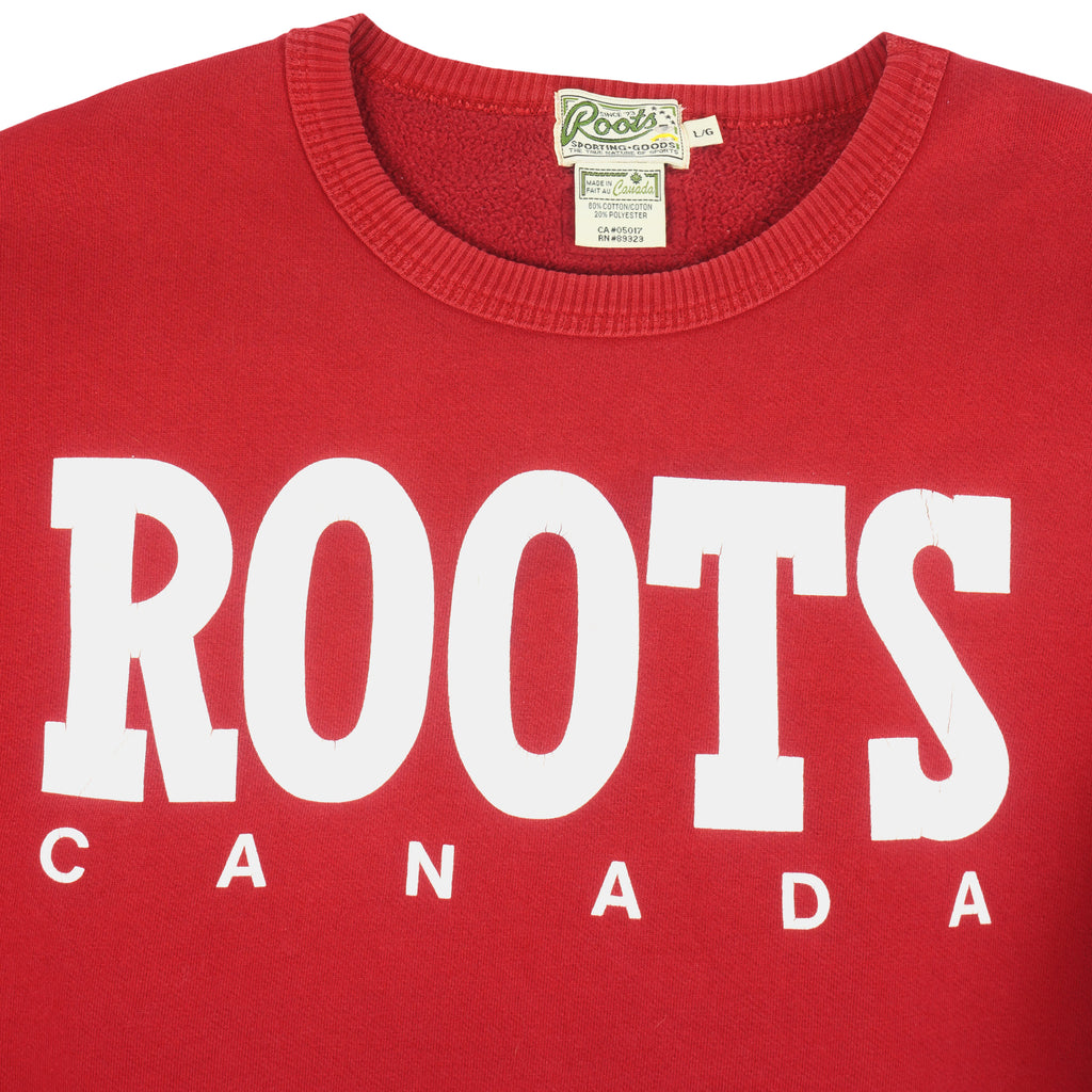 Vintage - Red Roots Canada Crew Neck Sweatshirt 1990s Large Vintage Retro