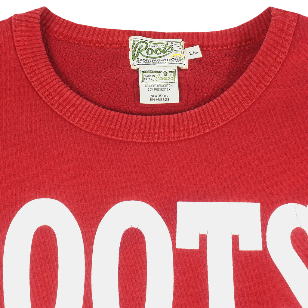 Vintage - Red Roots Canada Crew Neck Sweatshirt 1990s Large Vintage Retro