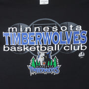 NBA (Logo Athletic) - Minnesota Timberwolves T-Shirt 1990s Large Vintage Retro Basketball