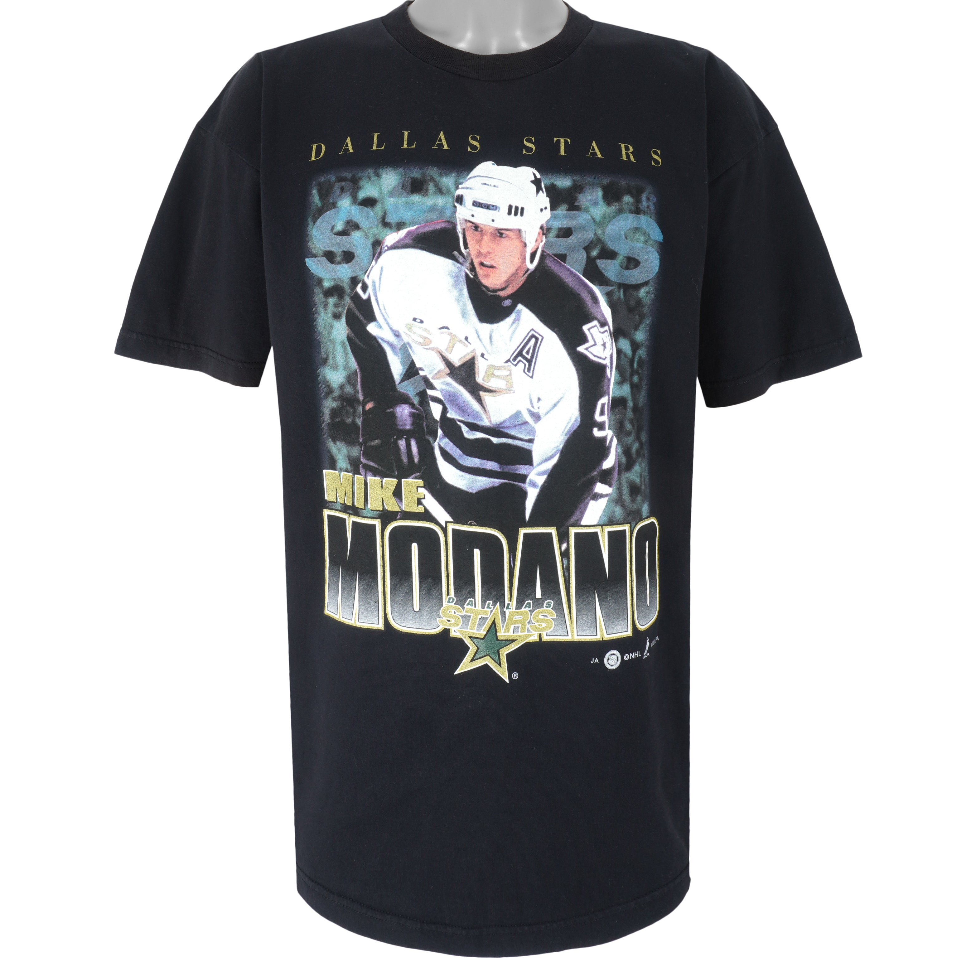 NHL (Joy Athletic) - Dallas Stars, Mike Modano T-Shirt 1990s X-Large Vintage Retro Hockey