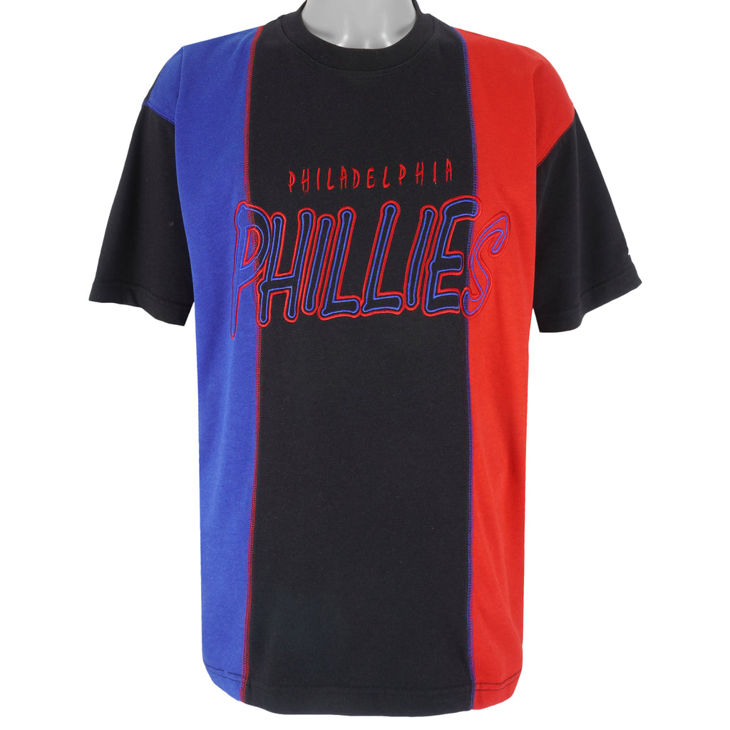 Starter - Philadelphia Phillies Embroidered T-Shirt 1990s Large Vintage Retro Baseball