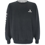 Playboy - Black Big Logo Sweatshirt 1990s X-Large Vintage Retro
