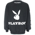 Playboy - Black Big Logo Sweatshirt 1990s X-Large Vintage Retro