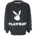 Playboy - Black Big Logo Crew Neck Sweatshirt 1990s X-Large