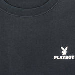 Playboy - Black Big Logo Sweatshirt 1990s X-Large Vintage Retro