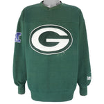 NFL (Lee) - Green Bay Packers Embroidered Crew Neck Sweatshirt 1990s Large