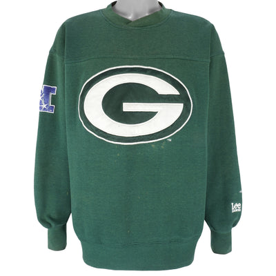 NFL (Lee) - Green Bay Packers Embroidered Crew Neck Sweatshirt 1990s Large