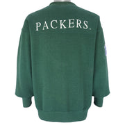 NFL (Lee) - Green Bay Packers Embroidered Crew Neck Sweatshirt 1990s Large Vintage Retro Football