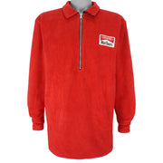 Vintage (Marlboro) - Plaid & Red 1/4 Zip Reversible Sweatshirt 1990s Small Vintage Retro