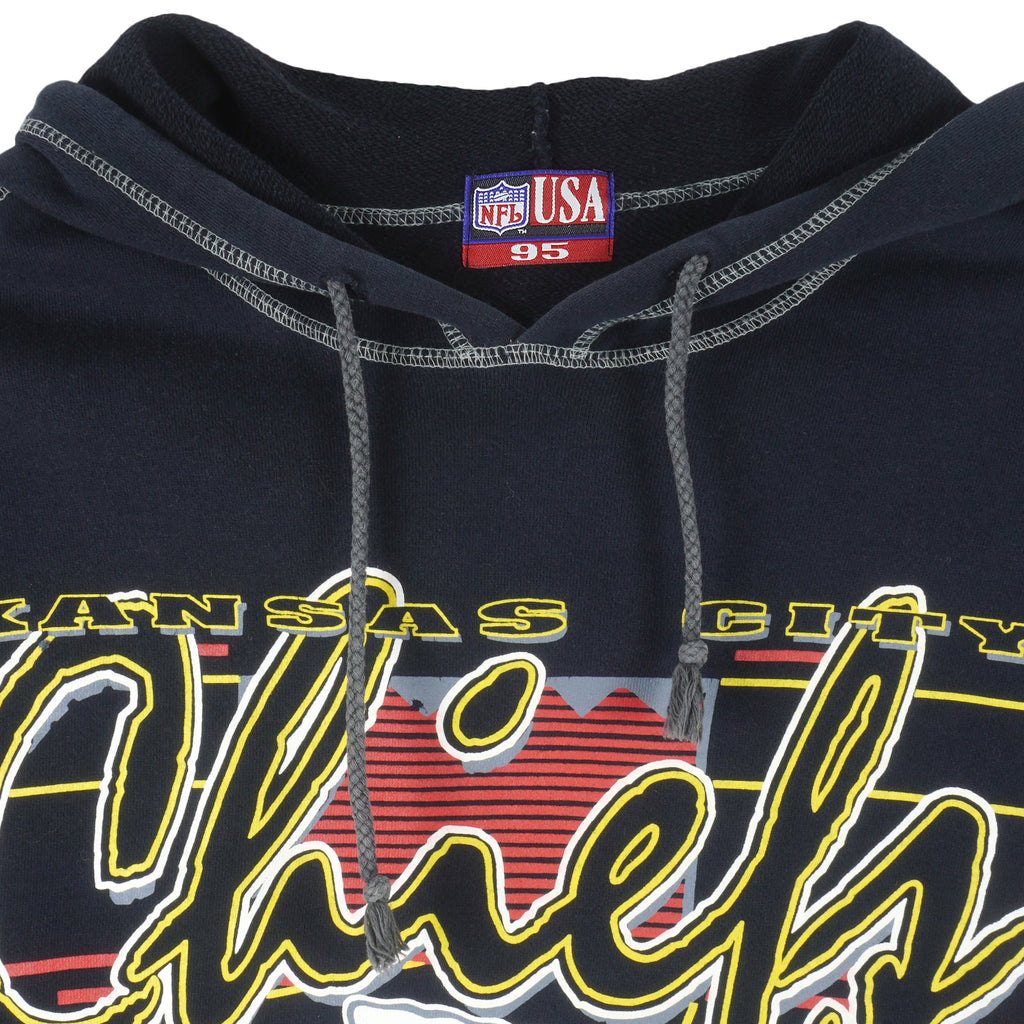 NFL - Kansas City Chiefs Hooded Sweatshirt 1995 Large Vintage Retro Football