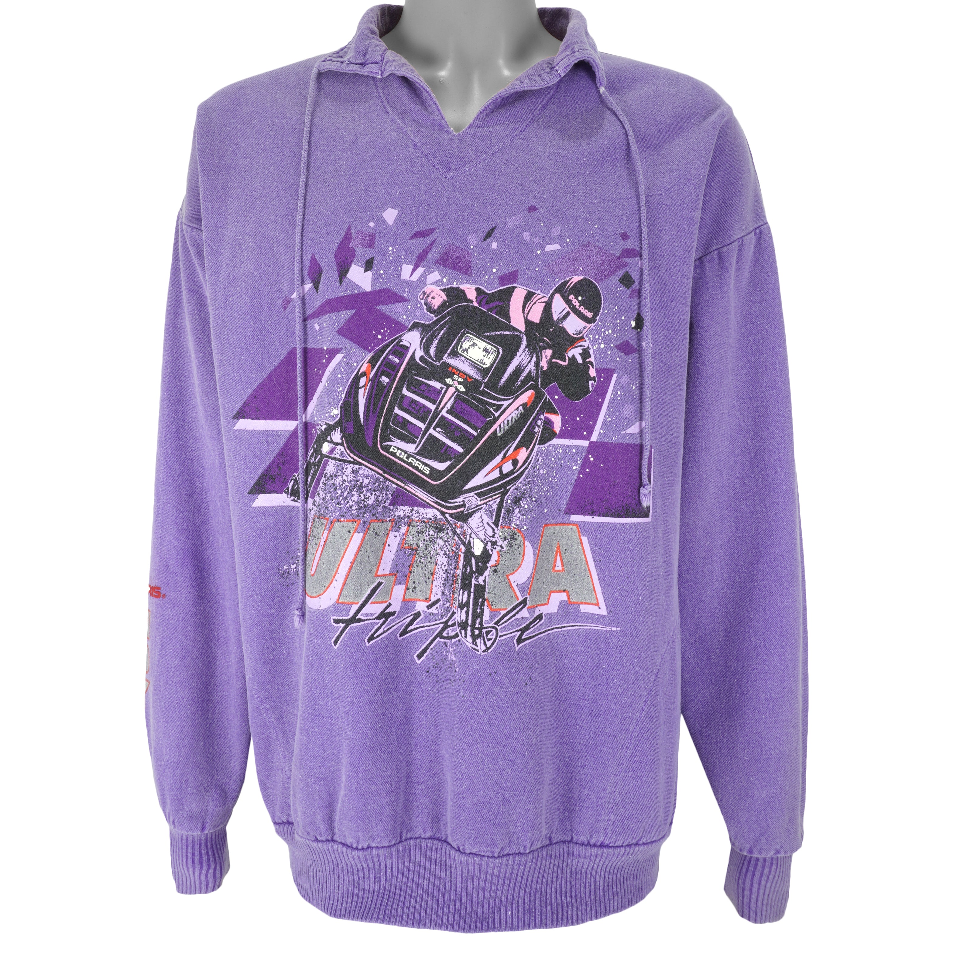 Vintage Polaris Snowmobile with Star Pullover Hoodie Vintage Polaris Snowmobile with Star Pullover Hoodie