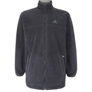 Adidas - Embroidered Zip-Up Fleece Jacket 1990s Small Vintage Retro