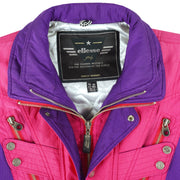 Ellesse - Pink Zip & Button-Up Jacket 1990s Medium Vintgae Retro