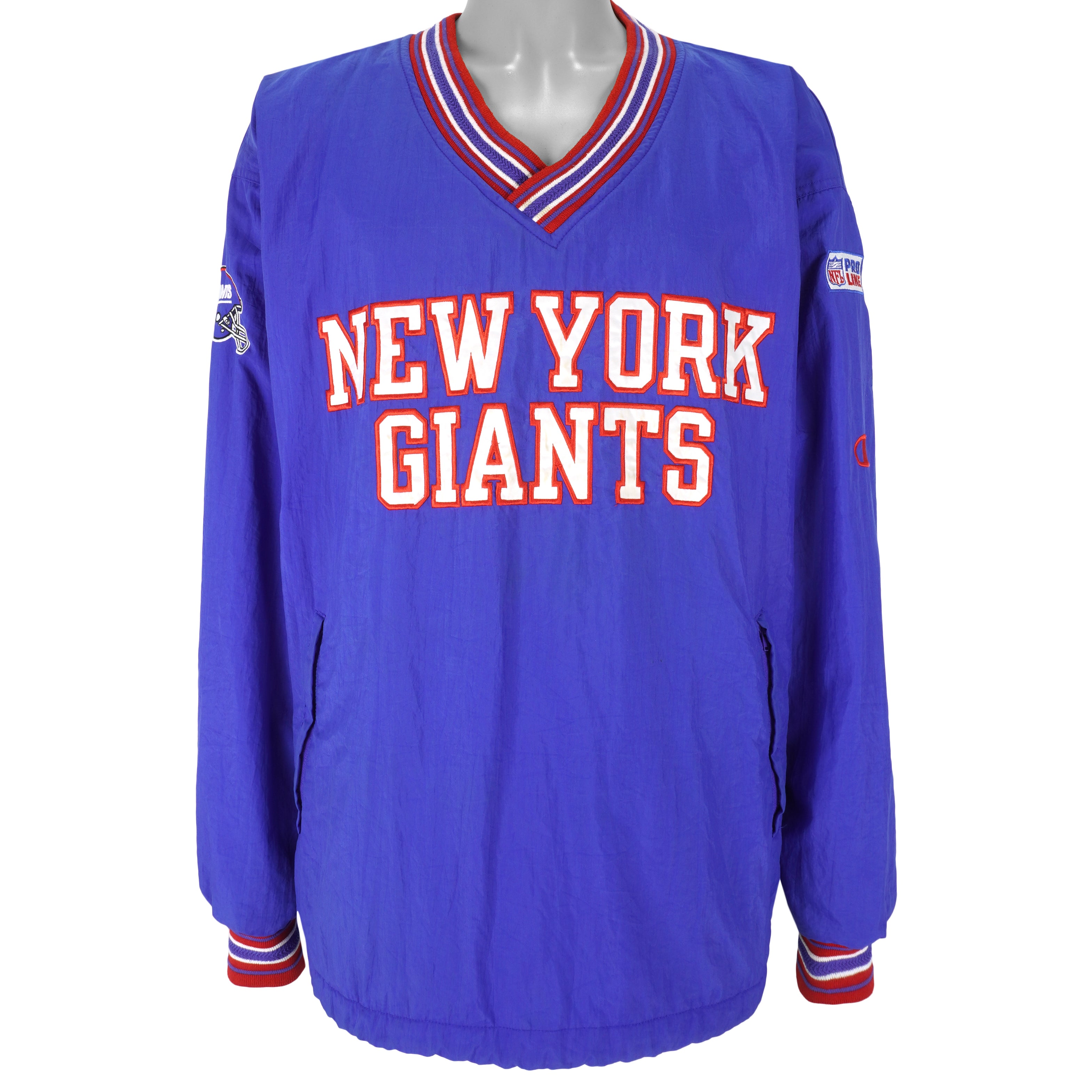 Champion - New York Giants Pullover Windbreaker 1990s X-Large Vintage Retro Football
