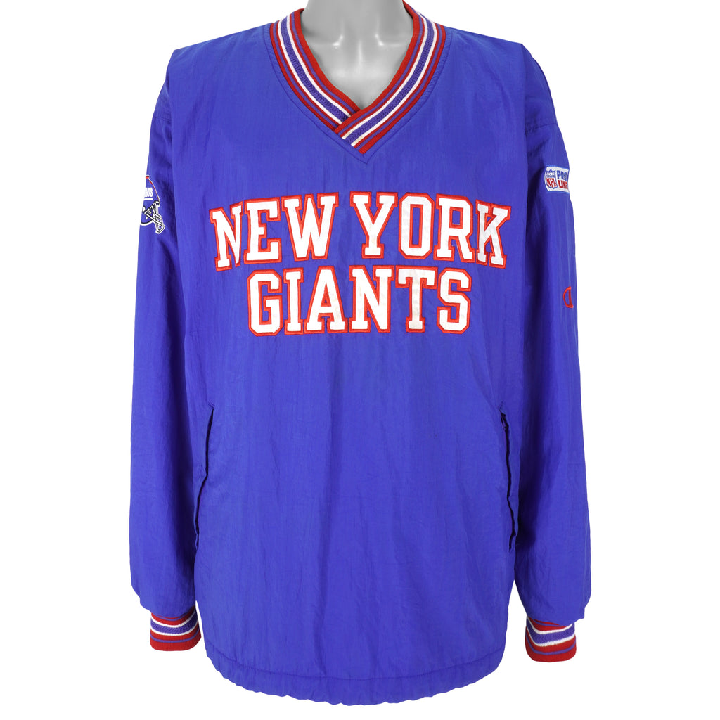 Champion - New York Giants Pullover Windbreaker 1990s X-Large Vintage Retro Football
