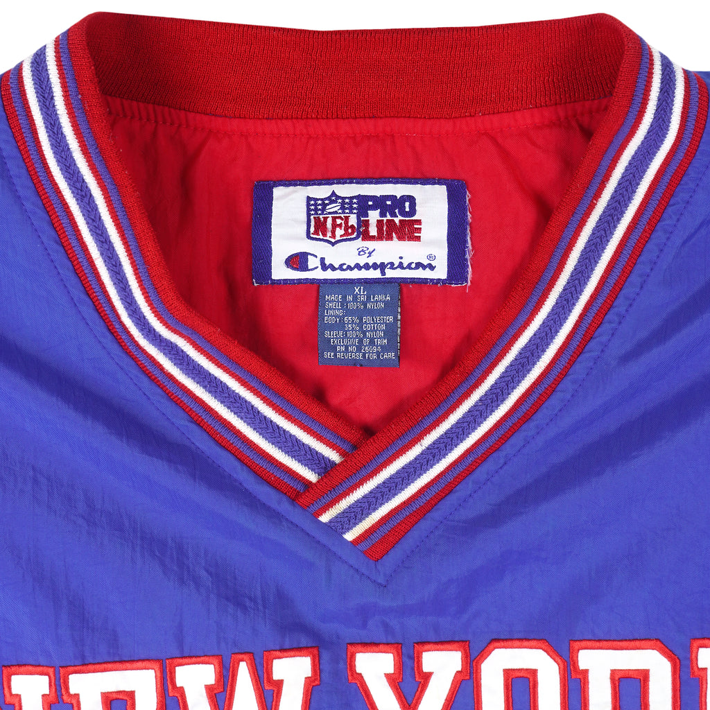 Champion - New York Giants Pullover Windbreaker 1990s X-Large Vintage Retro Football