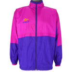 Umbro - Pink & Blue Zip-Up Windbreaker 1990s Medium Vintage Retro