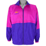 Umbro - Pink & Blue Zip-Up Windbreaker 1990s Medium Vintage Retro