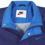 Nike - Blue Zip-Up Windbreaker 1990s Medium Vintage Retro