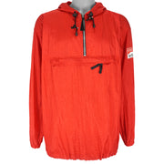 Vintage (Marlboro) - Red Hooded Pullover Windbreaker 1990s Medium Vintage Retro