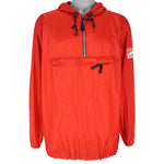 Vintage (Marlboro) - Red 1/4 Zip Pullover Packable Windbreaker 1990s Medium