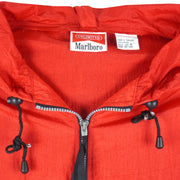 Vintage (Marlboro) - Red Hooded Pullover Windbreaker 1990s Medium Vintage Retro