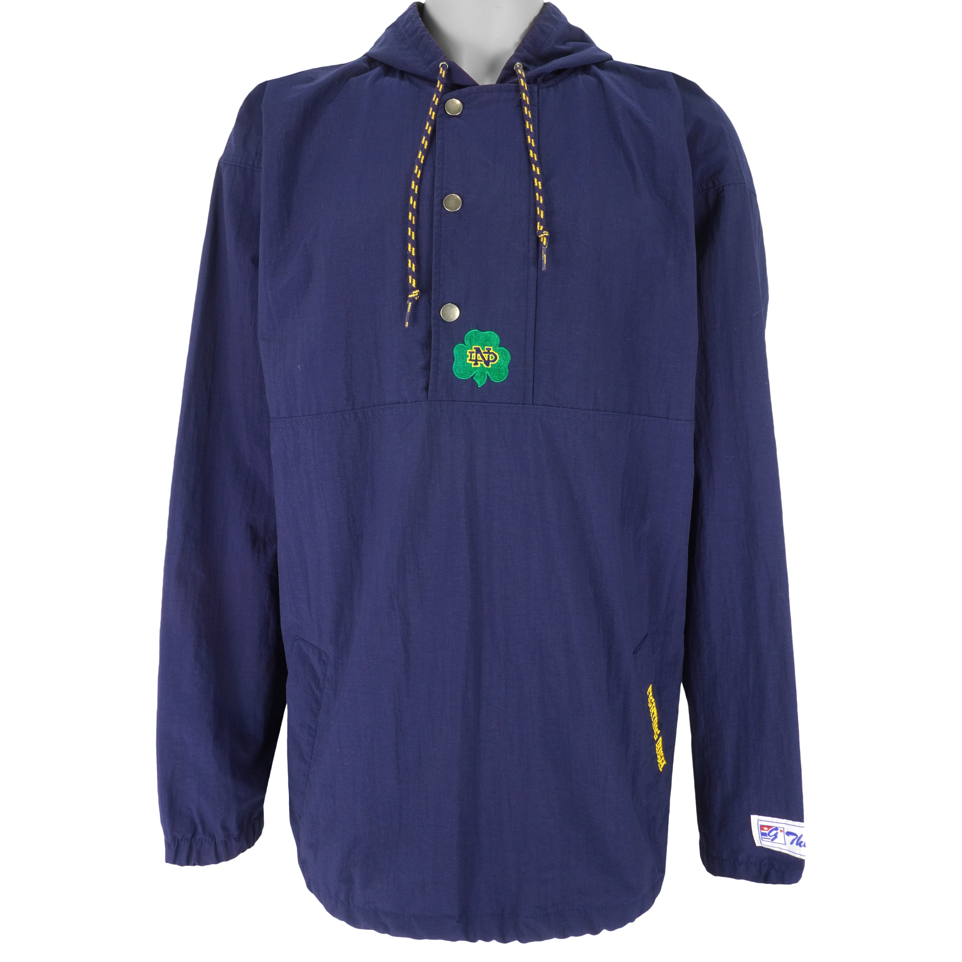NCAA (The Game) - Notre Dame Fighting Irish Hooded Windbreaker 1990s X-Large Vintage Retro College