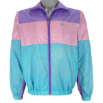 Lacoste - Tricolor Zip-Up Windbreaker 1990s Medium Vintage Retro