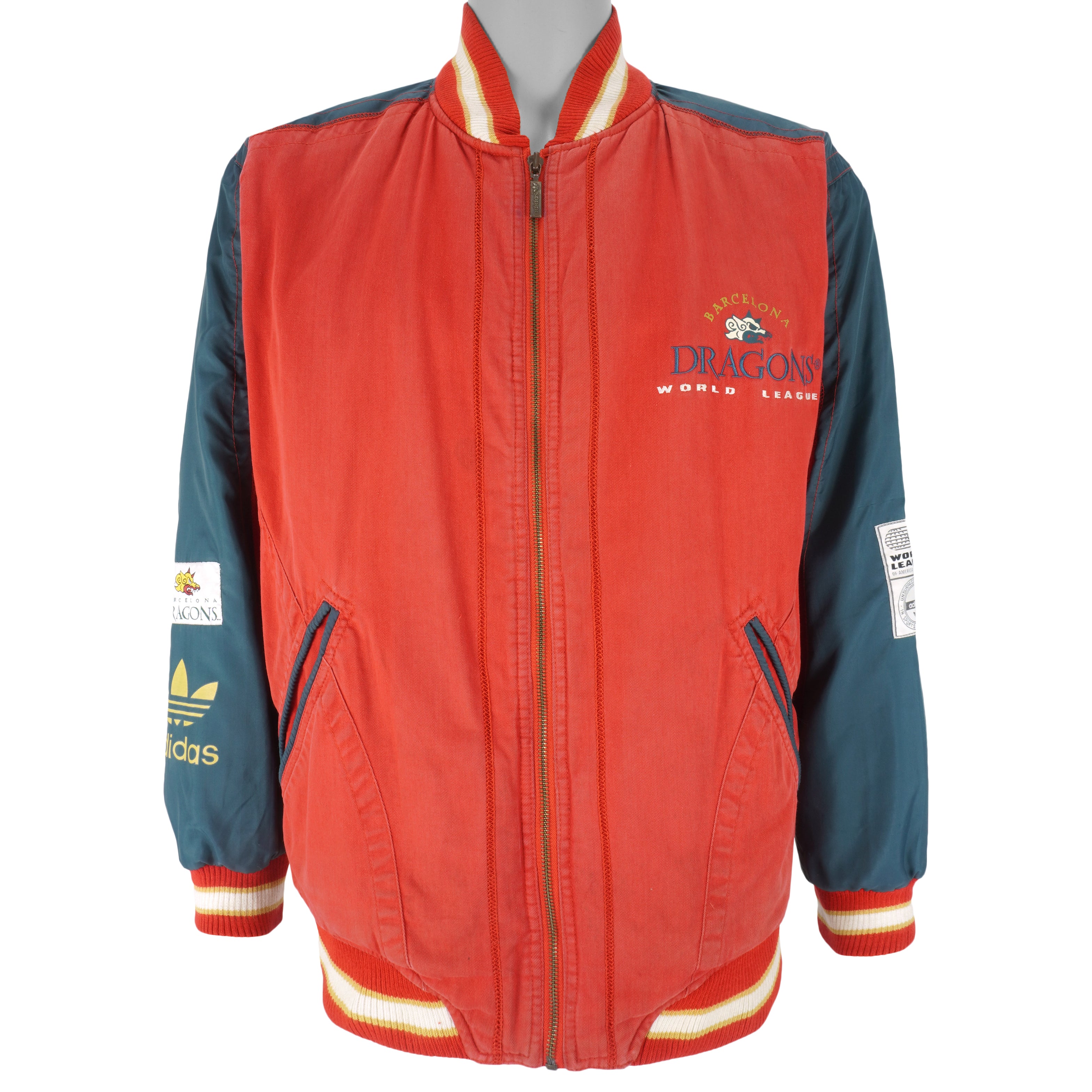 Vintage Adidas - Barcelona Dragons NFL Europe Embroidered Jacket 1990s ...