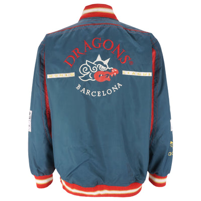 Adidas - Barcelona Dragons NFL Europe Embroidered Jacket 1990s Large