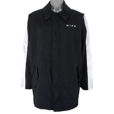 Nike - ฺBlack Zip-Up Big Logo Windbreaker 1990s Large