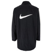 Nike - ฺBlack Zip-Up Big Logo Windbreaker 1990s Large Vintage Retro