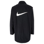 Nike - ฺBlack Zip-Up Big Logo Windbreaker 1990s Large Vintage Retro
