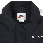 Nike - ฺBlack Zip-Up Big Logo Windbreaker 1990s Large Vintage Retro