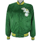 MLB (Chalk Line) - Oakland Athletics Satin Jacket 1990s Large Vintage Retro Baseball
