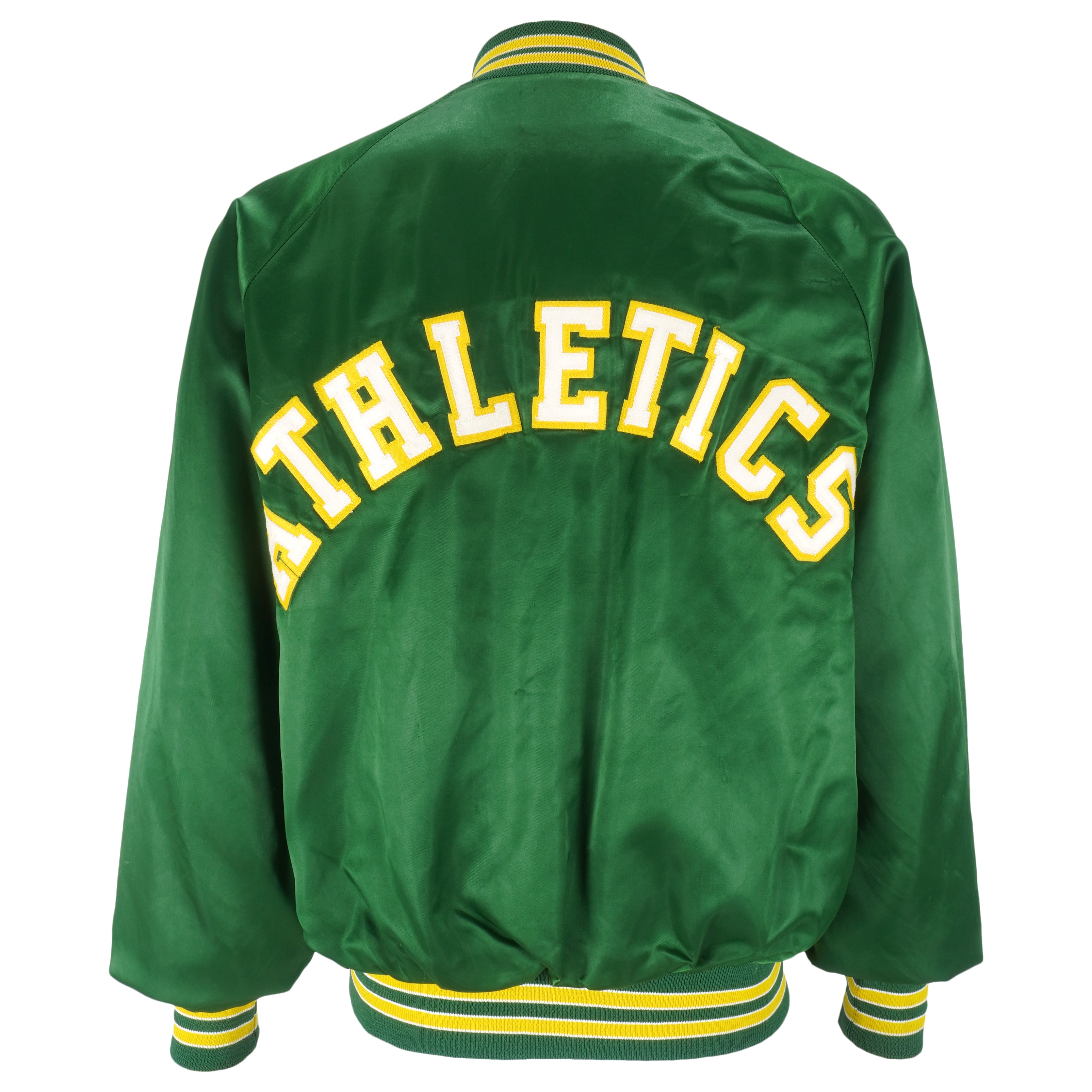 MLB (Chalk Line) - Oakland Athletics Satin Jacket 1990s Large Vintage Retro Baseball
